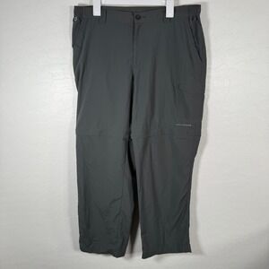 Columbia Pants‎ Mens 38x30 Gray PFG Fishing Convertible Outdoor Hiking Nylon